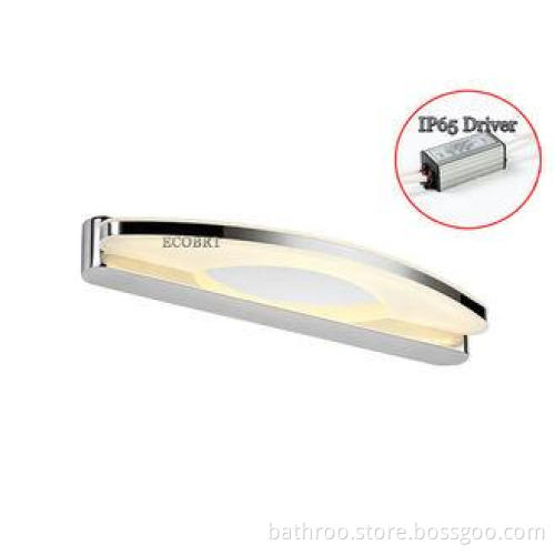 39cm Long 8W Waterproof Acrylic LED Bathroom Lights Chrome
